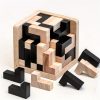 54 Wooden Educational Puzzle Cubes, L-Shaped Puzzles, Logic Toys for Cognitive Development