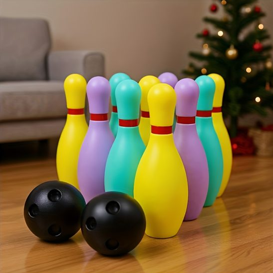 Color Bowling Outdoor Indoor Parent Child Interactive Puzzle Competition Sports Traditional Sports Toy Set, Suitable for Party Games