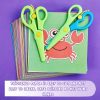 96pcsu002Fset of color Paper Cuttings art craft kits, rich in color patterns, various styles, educational entertainment, with children's safety scissors, enhance creativity, concentration and sports skills, ideal gifts for children's June Day, Mother's